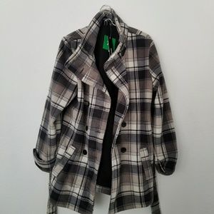 Black and white coat